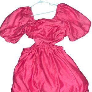 a new day Fuchsia Puff Sleeve Dress